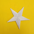 Star White Iron on Patch