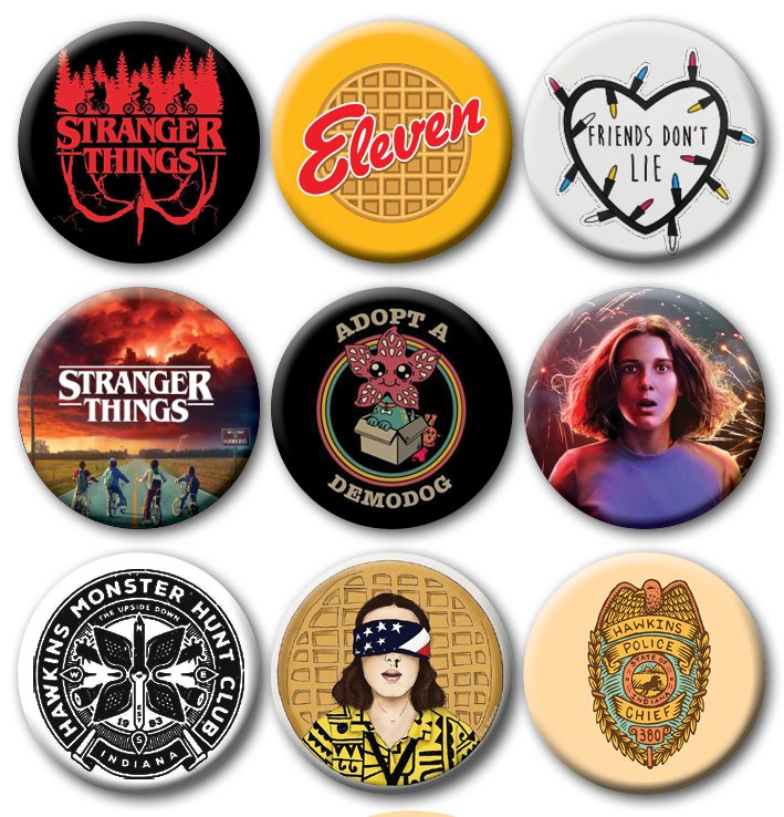 Stranger Things Pins Collection