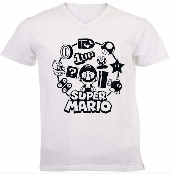 Super Mario V-neck T-Shirt - Kwaitokoeksister South Africa