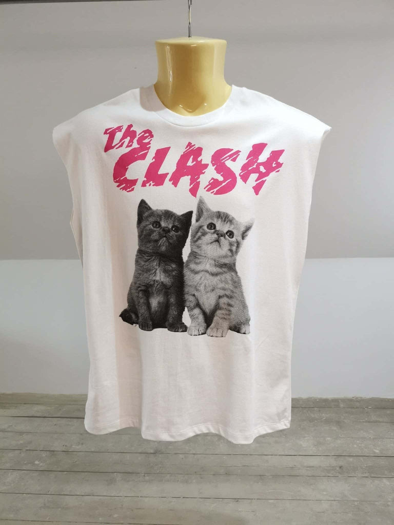 The Clash White Cut-Off Tee - Kwaitokoeksister South Africa