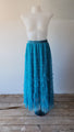 Turquoise Layered Tulle Skirt