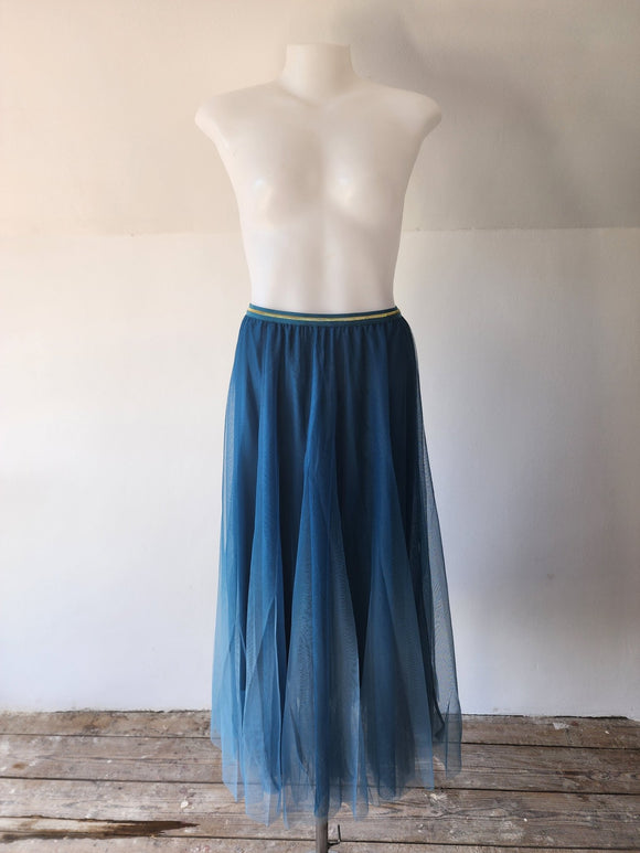 Turquoise ombre Tulle Midi Skirt - Kwaitokoeksister South Africa