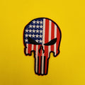 USA Skull Iron on Patch