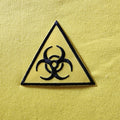 Warning Iron on Patch